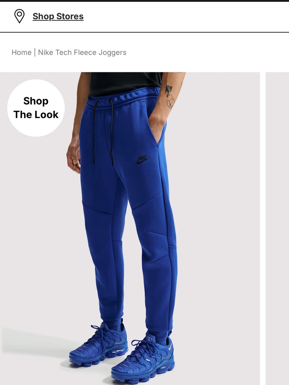 Nike Big Kids Royal Blue Tech Fleece Joggers